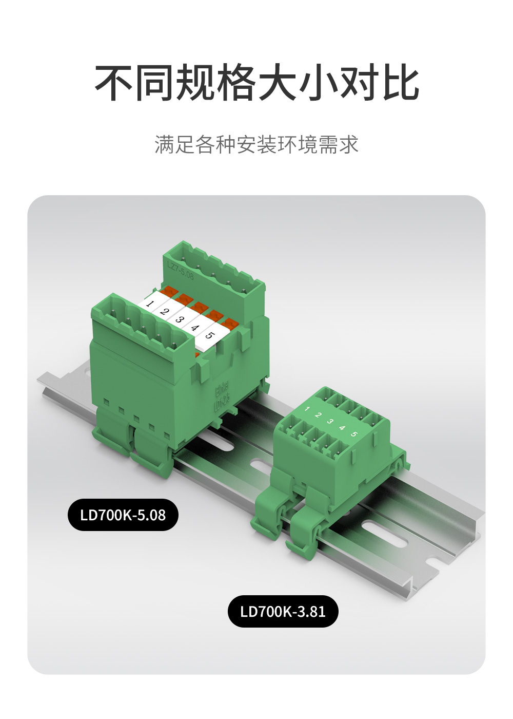 LD700K-3.81轨道式接线端子排